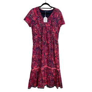 La Plage Mallory Navy Floral Dress NWT size large‎